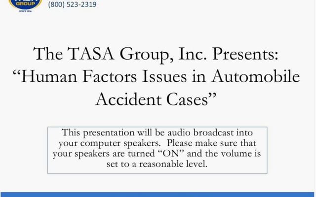 Vol4Ch18 – Human Factors Issues in Automobile Accident Cases